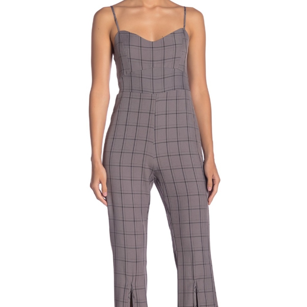 NWT Love & Harmony Sleeveless Checkered Jumpsuit